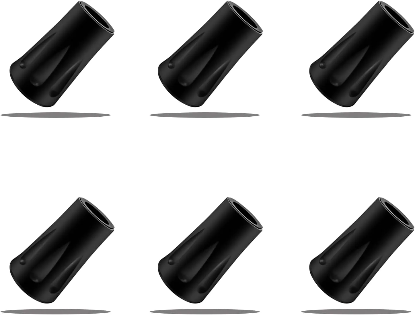 6Pcs Replacement Cane Tips - Walking Sticks Accessories, Fit Most Trekking & Hiking Poles
