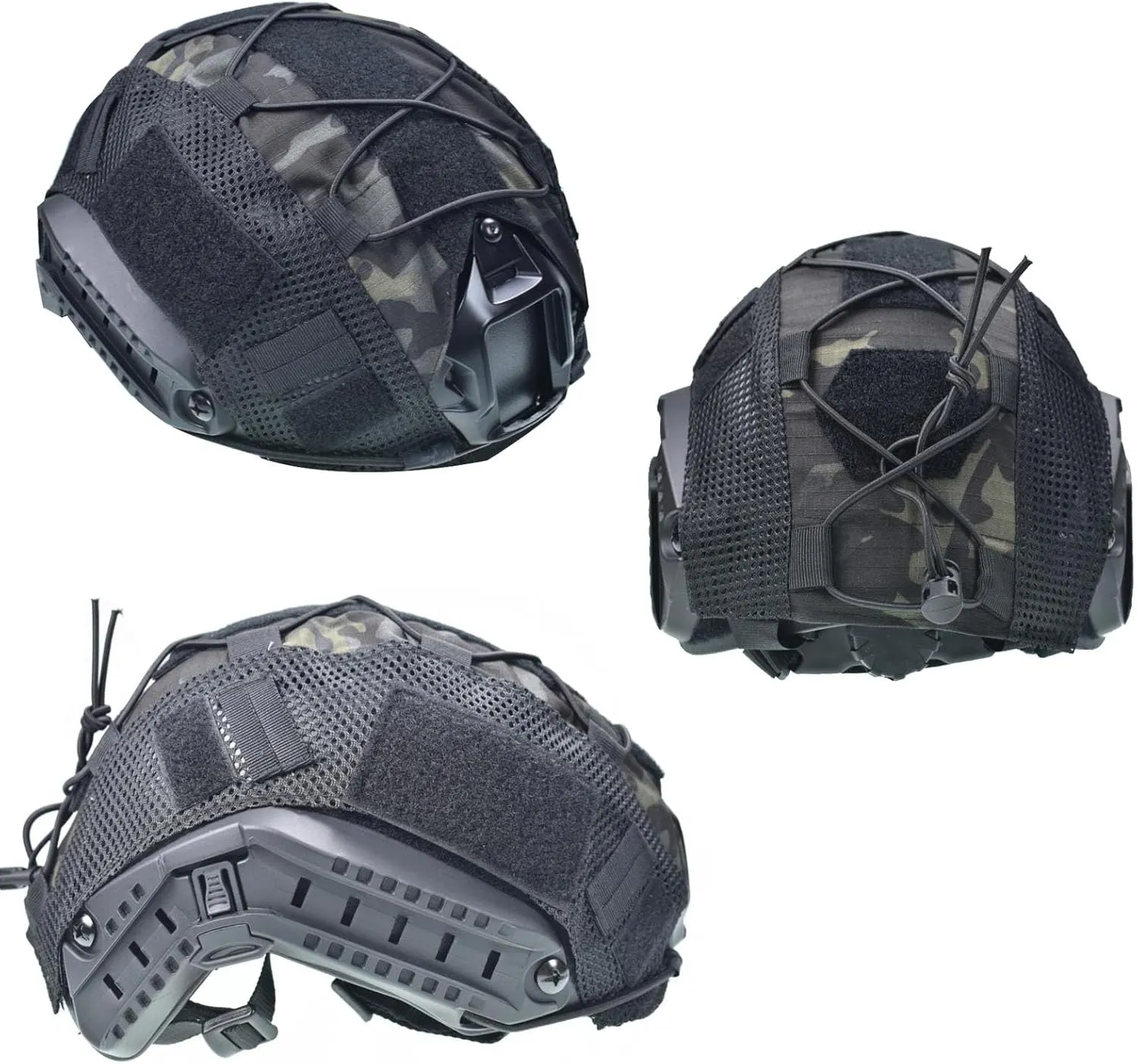 Airsoft Fast Helmet Set with Cover Tactical Paintball Helmet Internal Memory Foam Protective Pad Adjustable Size for Adult and Teenager