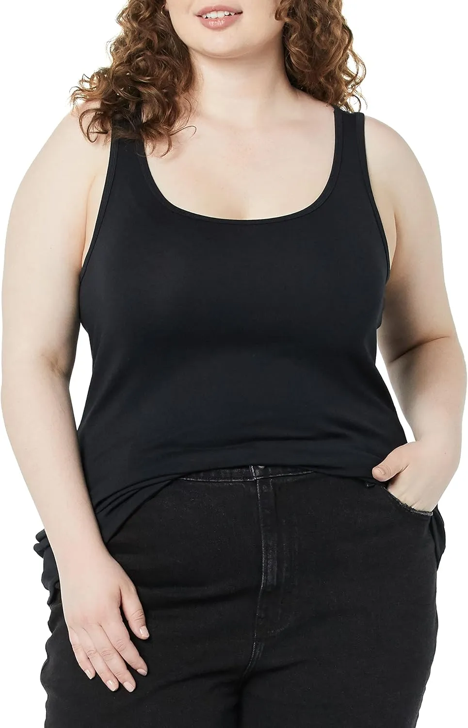 Amazon Essentials Women's Plus Size Tank Top, Multipacks