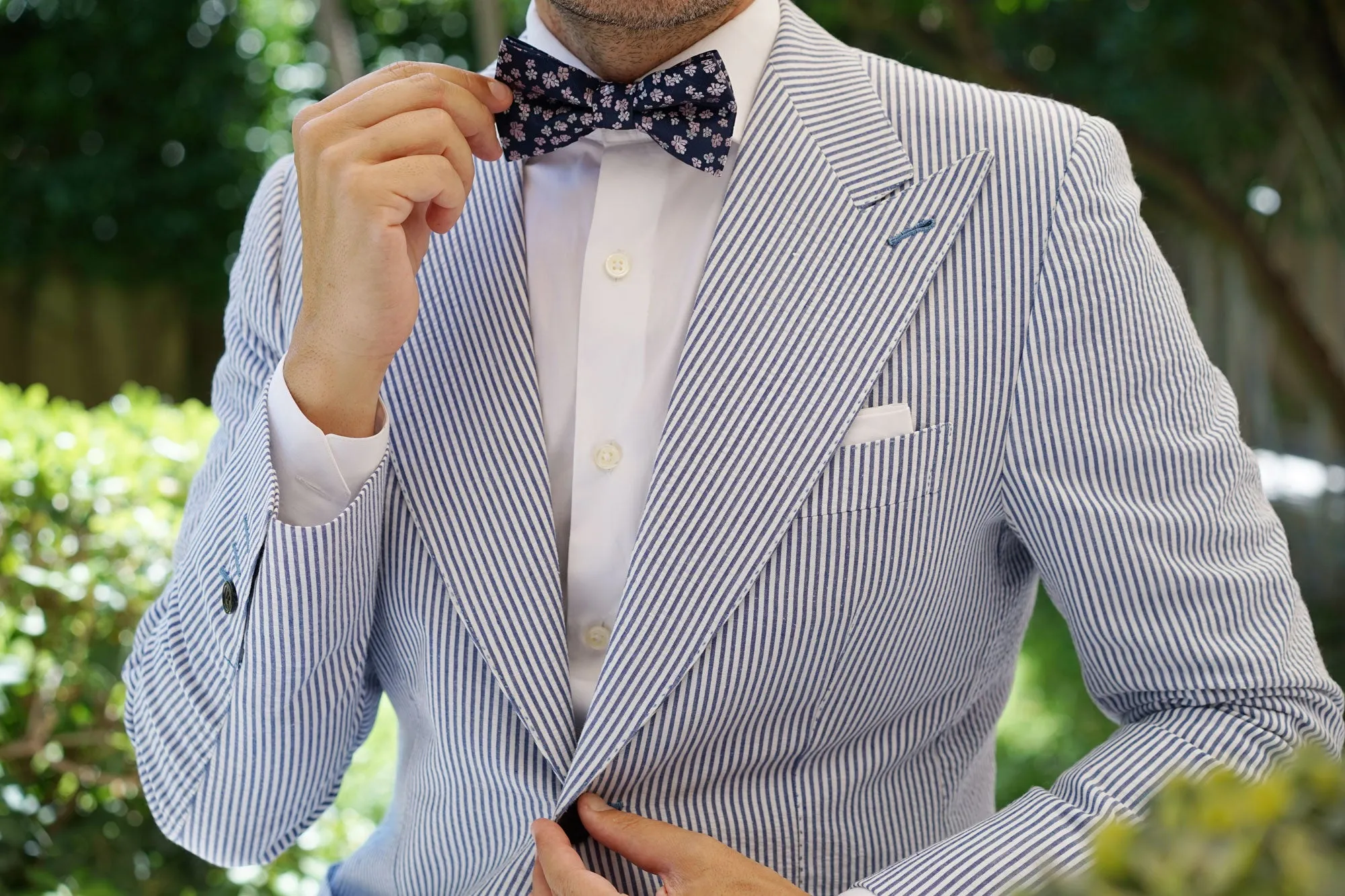 Aster Amellus Lilac Floral Bow Tie