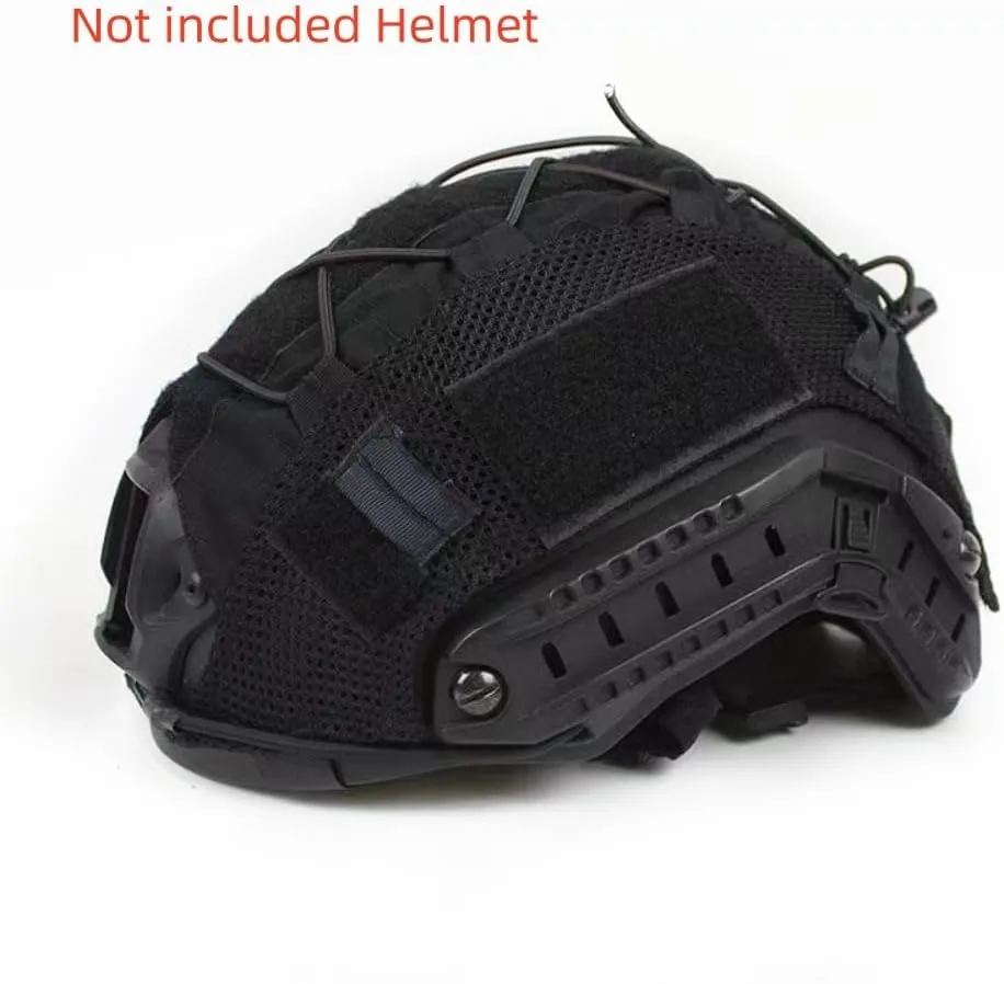 ATAIRSOFT Tactical Helmet Cover 500D Nylon Helmet Cloth for BJ/PJ/MH Airsoft Paintball Fast Bump Helmet in Size M/L/XL - Without Helmet