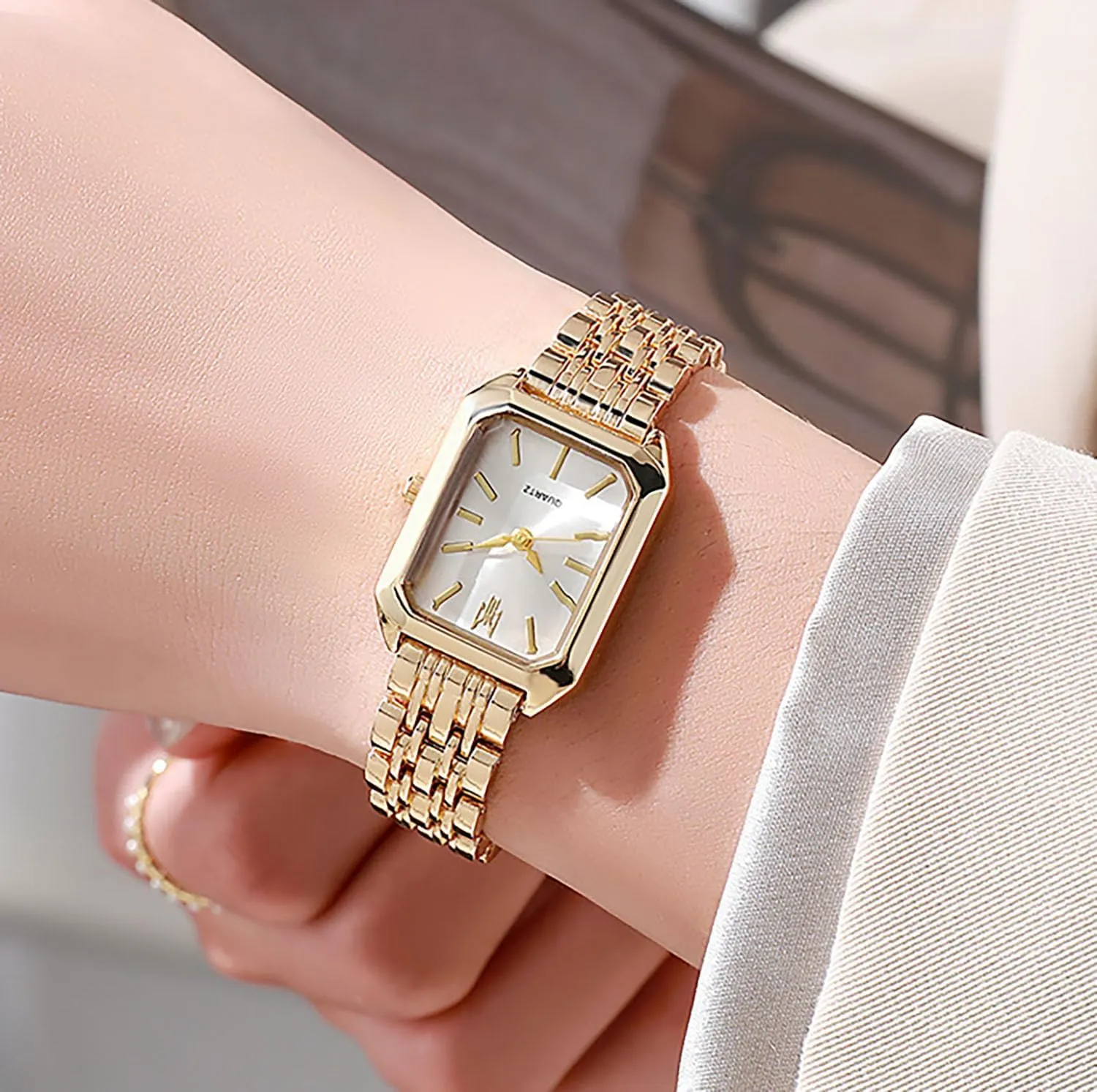 BESTKANG Watches for Women Wrist Watches Steel Strap Womens Watch Casual Fashion Simple Square Quartz Wristwatch