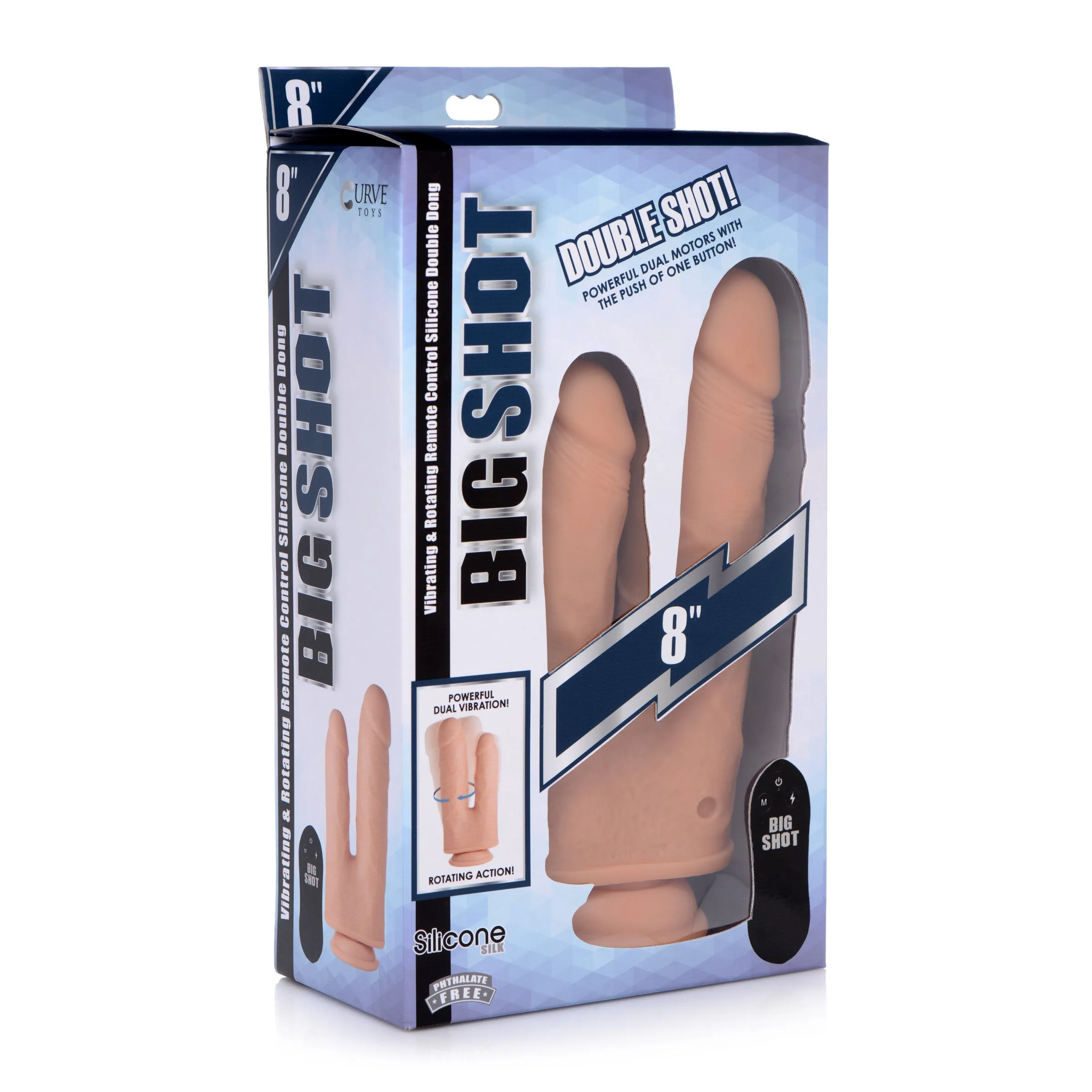 Big Shot 10X Double Shot Silicone Dual Dildo 8 Inch