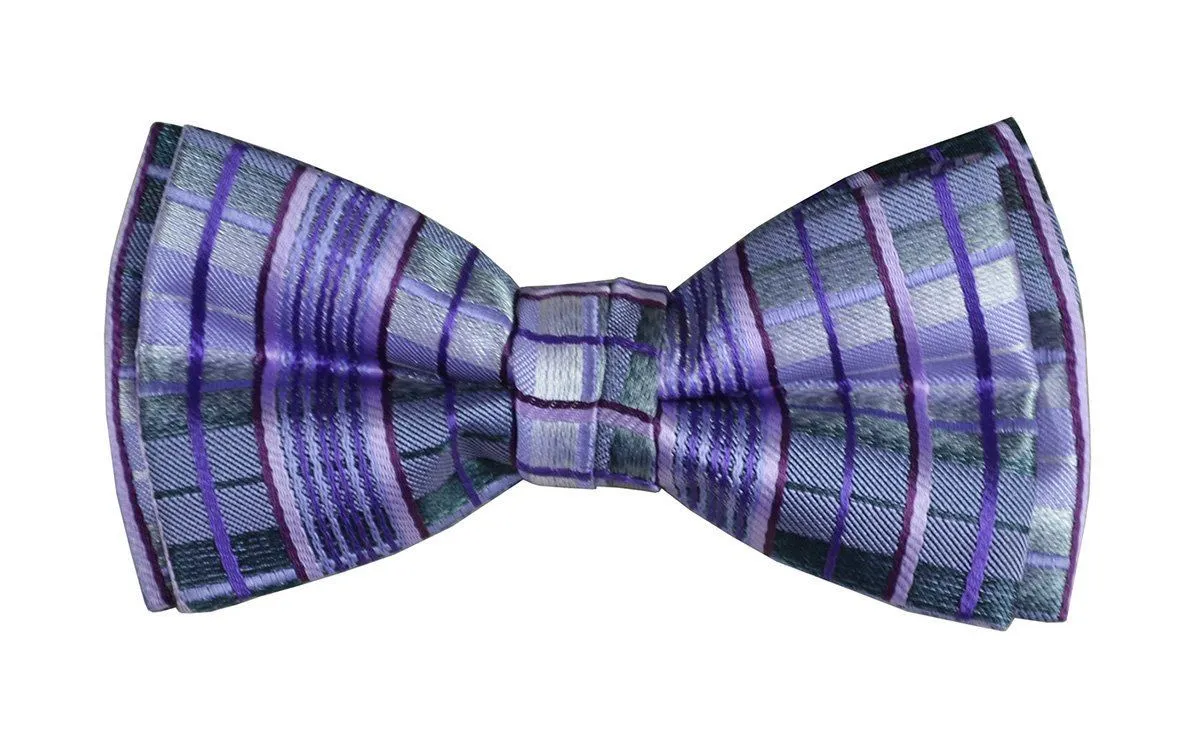 Boys Bow Tie and Pocket Square Set, Pre-tied
