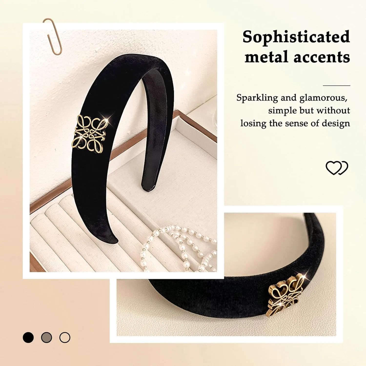 ceyfey Headbands for Women Fashion Hair Bands for Women's Hair Non Slip Fabric Wide Headbands for Thin Thick (Black totem, One size)