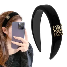 ceyfey Headbands for Women Fashion Hair Bands for Women's Hair Non Slip Fabric Wide Headbands for Thin Thick (Black totem, One size)