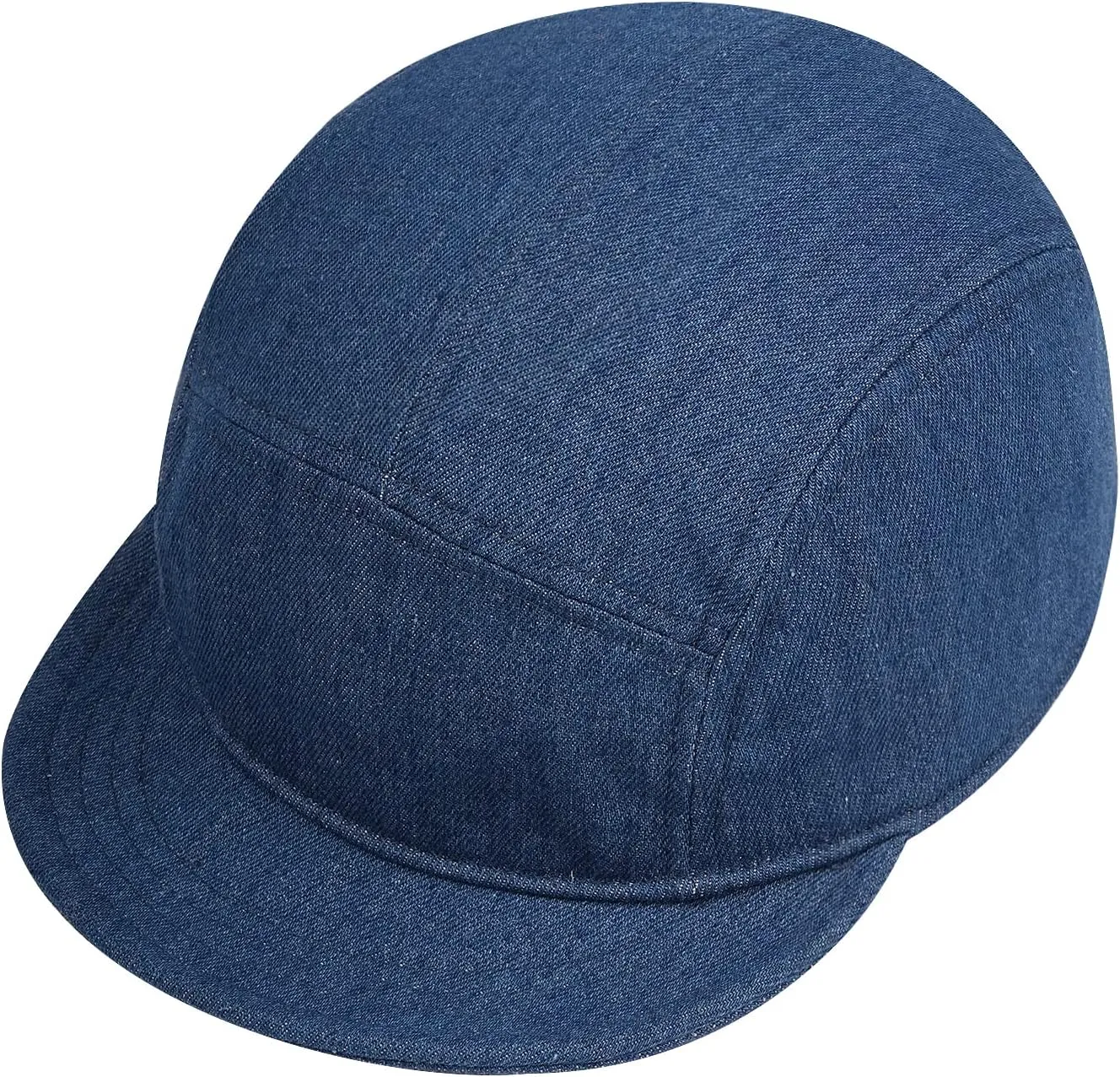 CLAPE Trucker 5 Panel Hat Short Bill Cadet Cap Denim Baseball Hat Unstructured Cotton Dad Hats Snapback Fitted Flat-Bill Cap