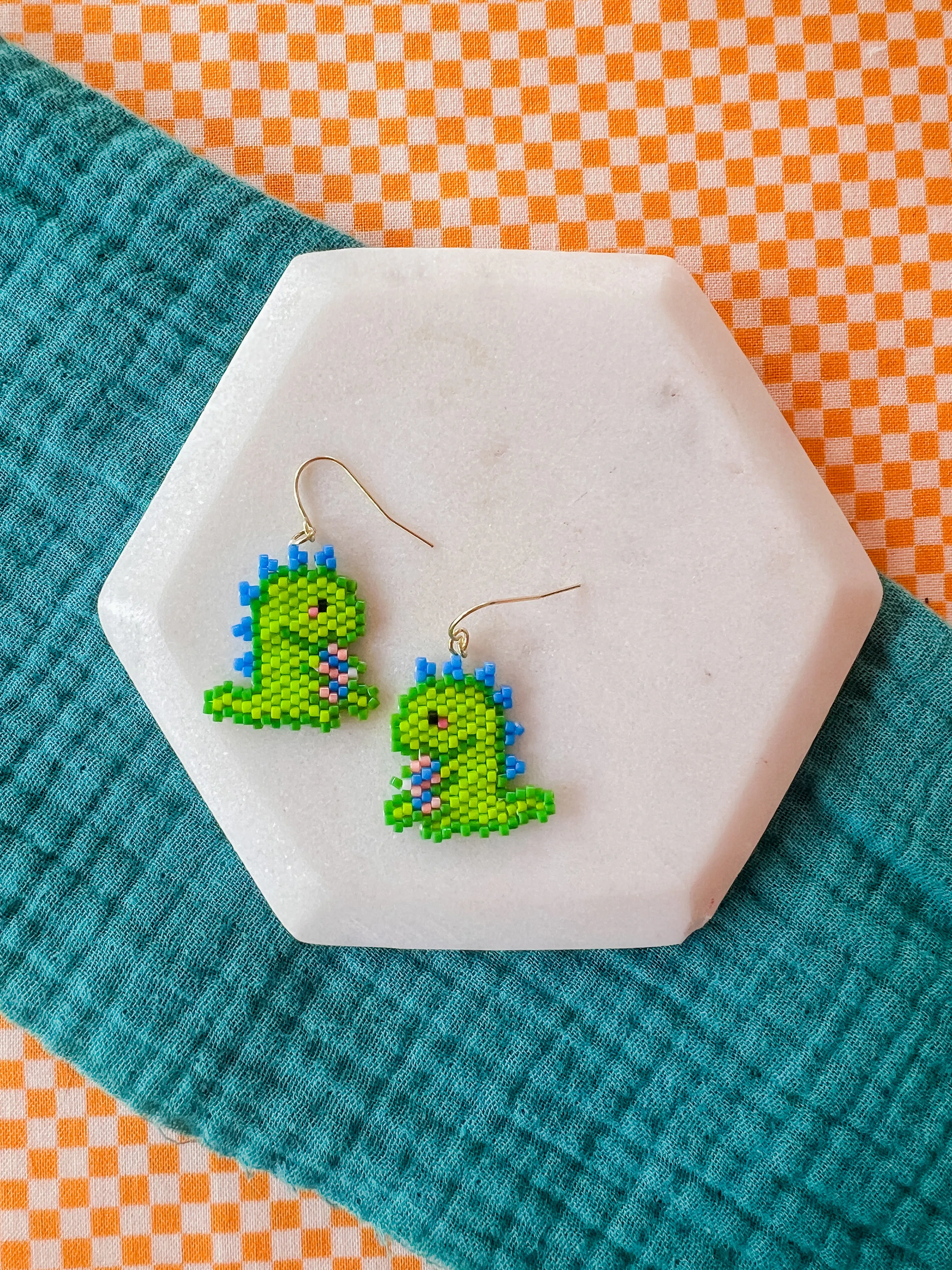 Delaney the Dino | Beaded Earrings