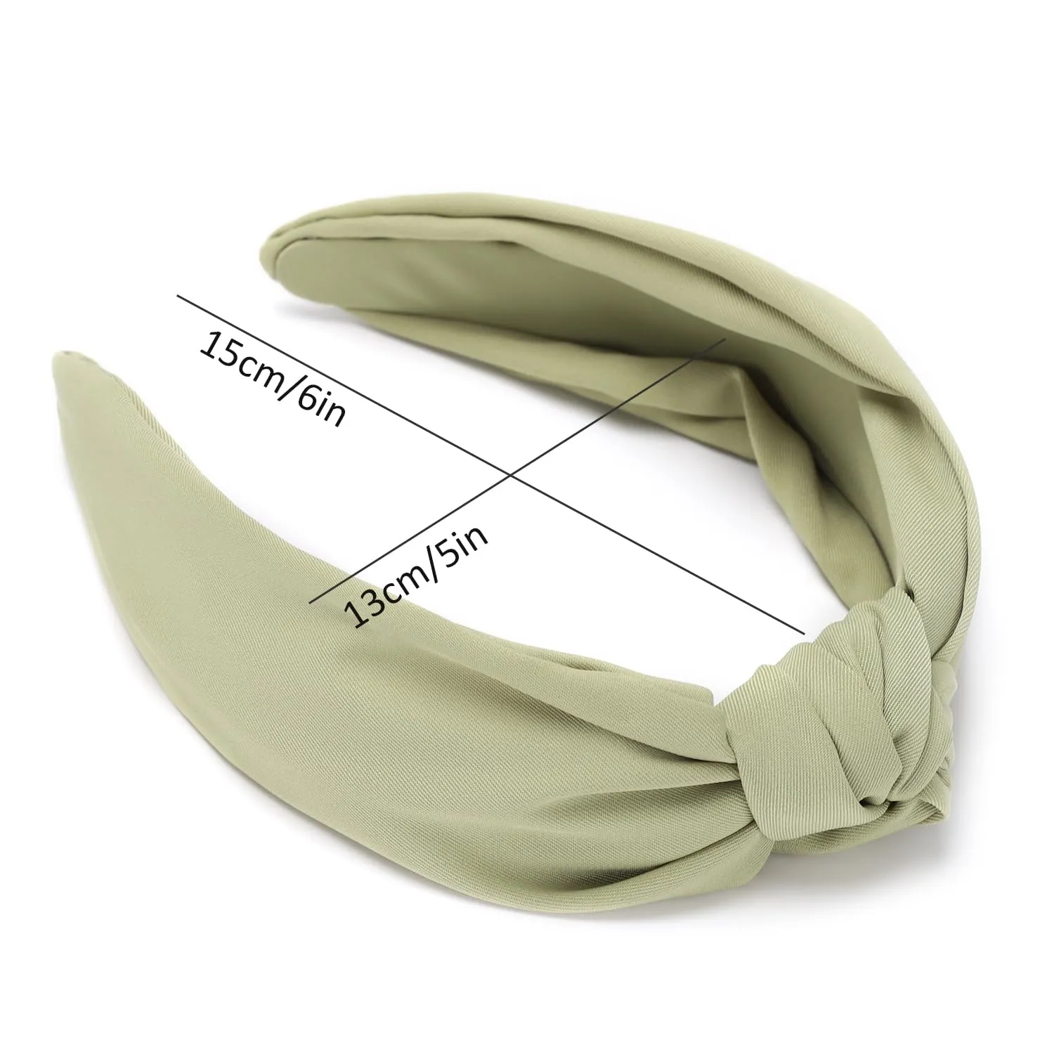 Etercycle Headband for Women, Knotted Wide Headband, Yoga Hair Band Fashion Elastic Hair Accessories for Women (Green)