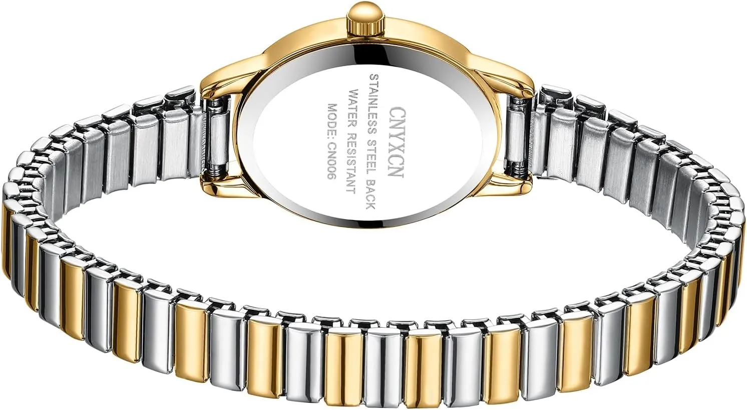 Gold Watches for Women,Easy Reading Analog Watch with Stainless Steel Expansion Band,Water Resistant