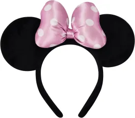 Handmade Mouse Ears Headband for Women and Girls, Polka Dot Bow Minnie Ears Costume Accessories