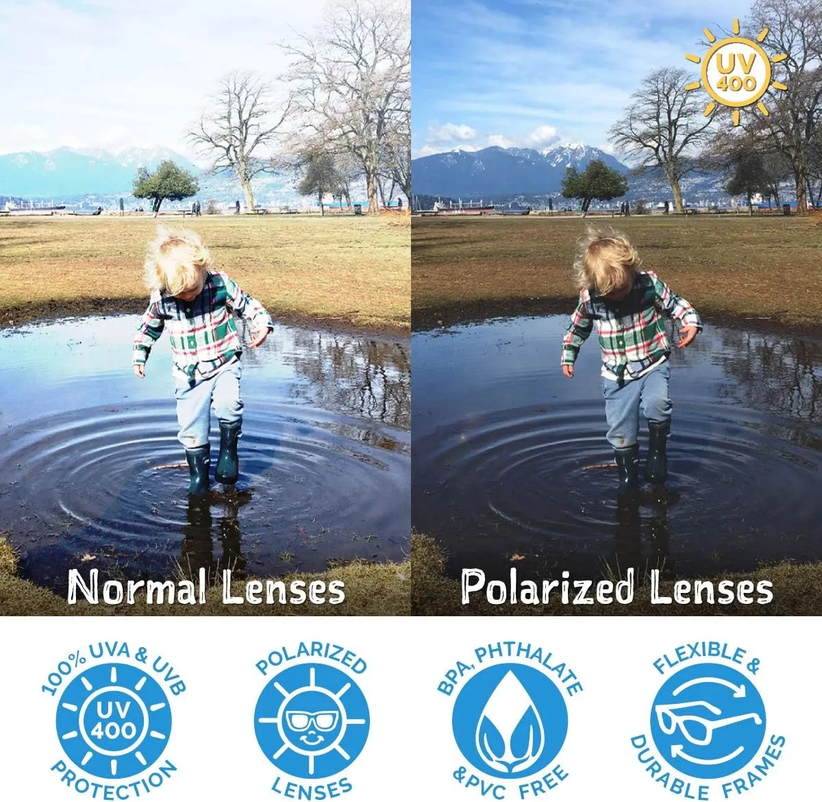 JAN & JUL Baby Toddler Kids Flexible UV-400 Polarized Sun-glasses with Strap for Girls Boys