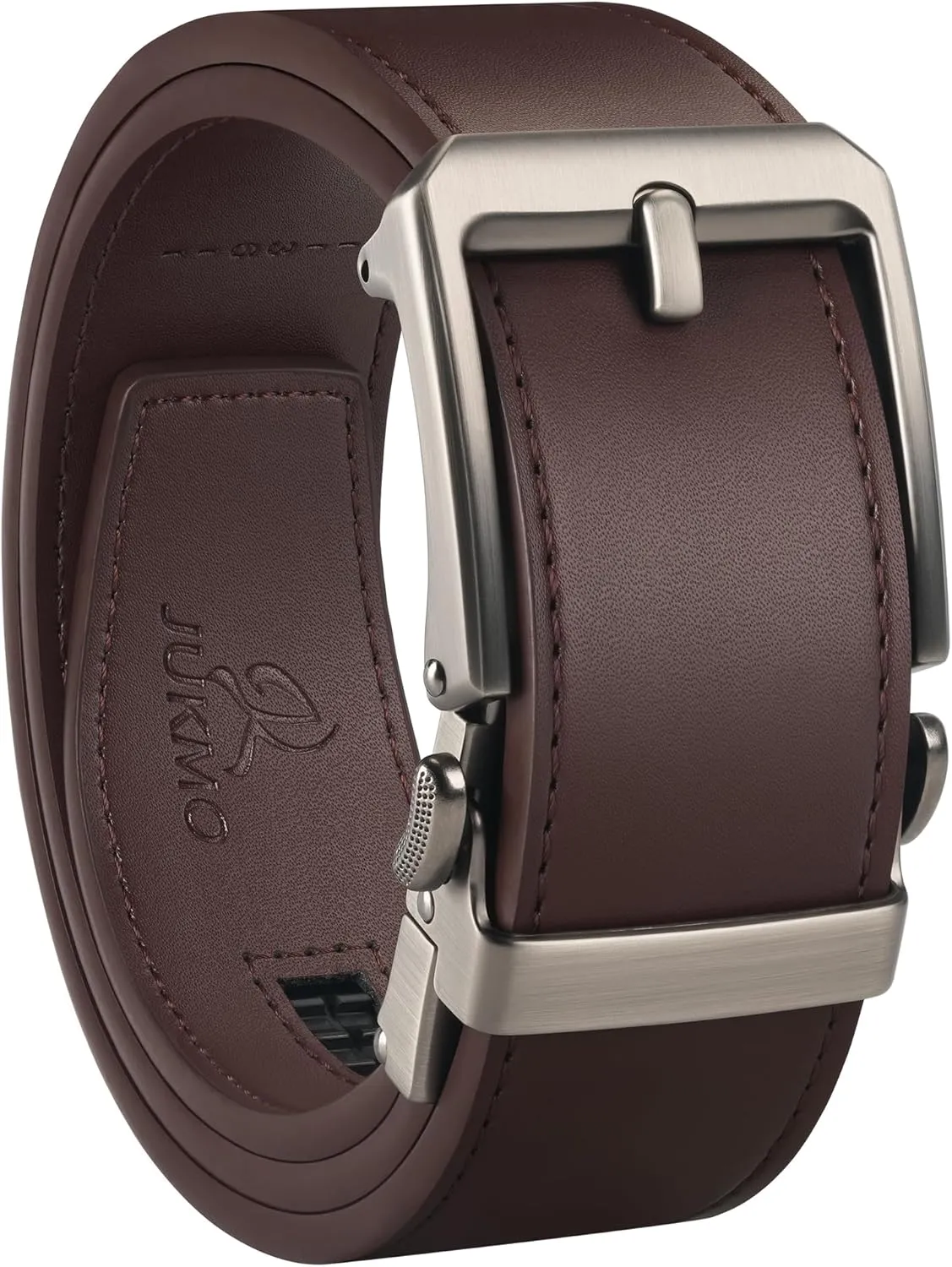 JUKMO 1.5" (38mm) Leather Ratchet Belt for Men in Gift Box