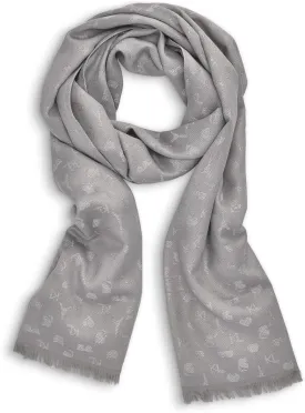 KARL LAGERFELD Womens Metallic Karl Icon Scarf