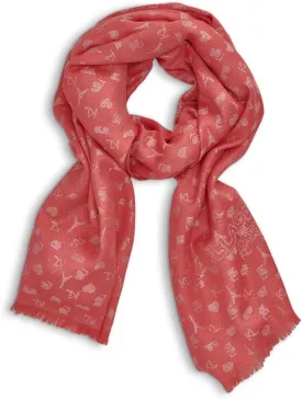 KARL LAGERFELD Womens Metallic Karl Icon Scarf