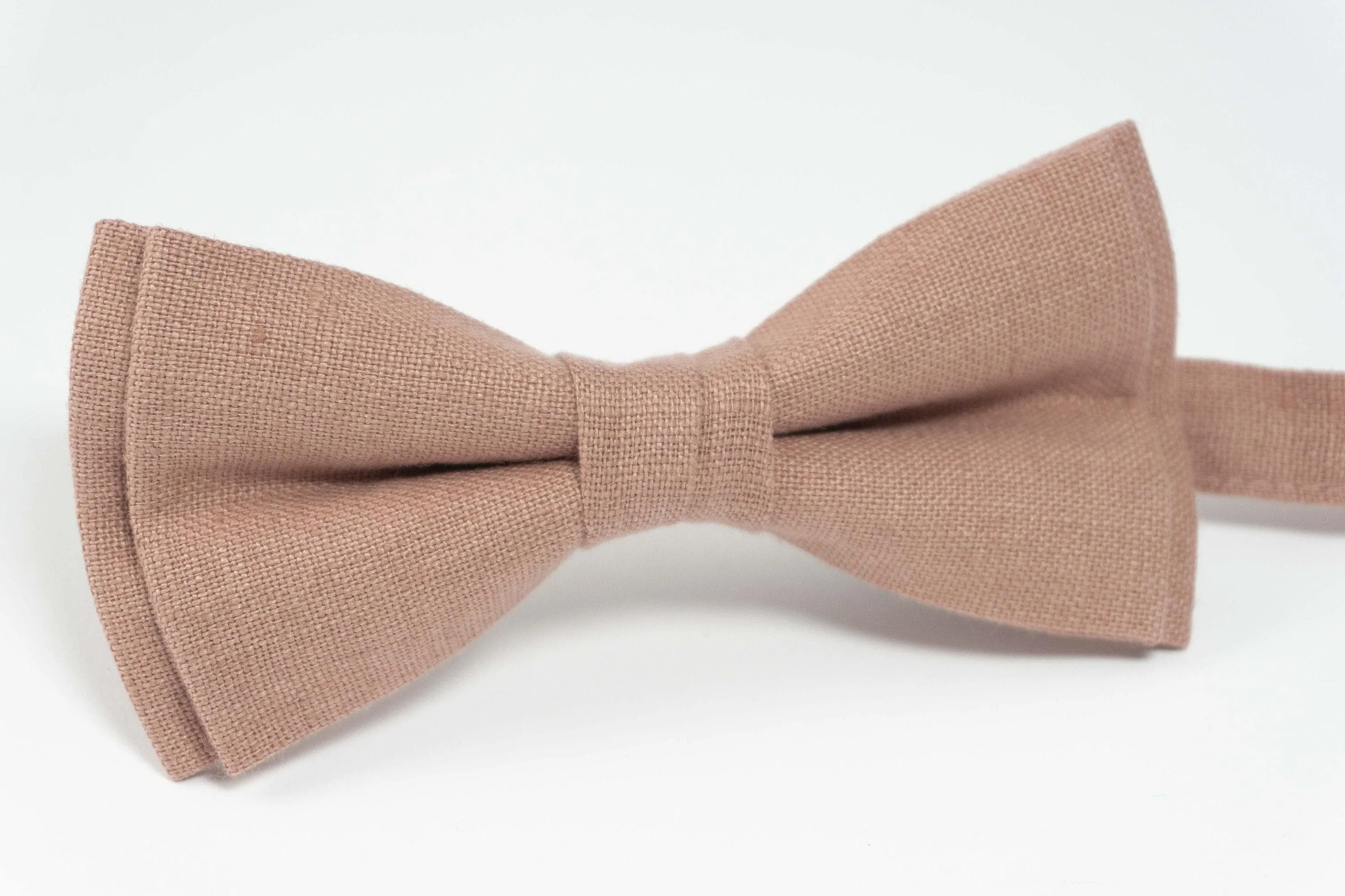 Light brown bow tie for weddings | Light brown bow tie or necktie for boys or adults ! 100% linen bow ties