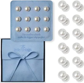 Maplefield The Little Things Double-Sided Pearl Veil Weights  12 Magnetic Non-Damaging Bridal Accessories and Bride Presents for Securing Long Wedding Trains at Outdoor Ceremonies
