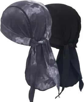 Men's Do Rag Sweat Wicking Skull Cap Cooling Helmet Line Headwear Dew Rags