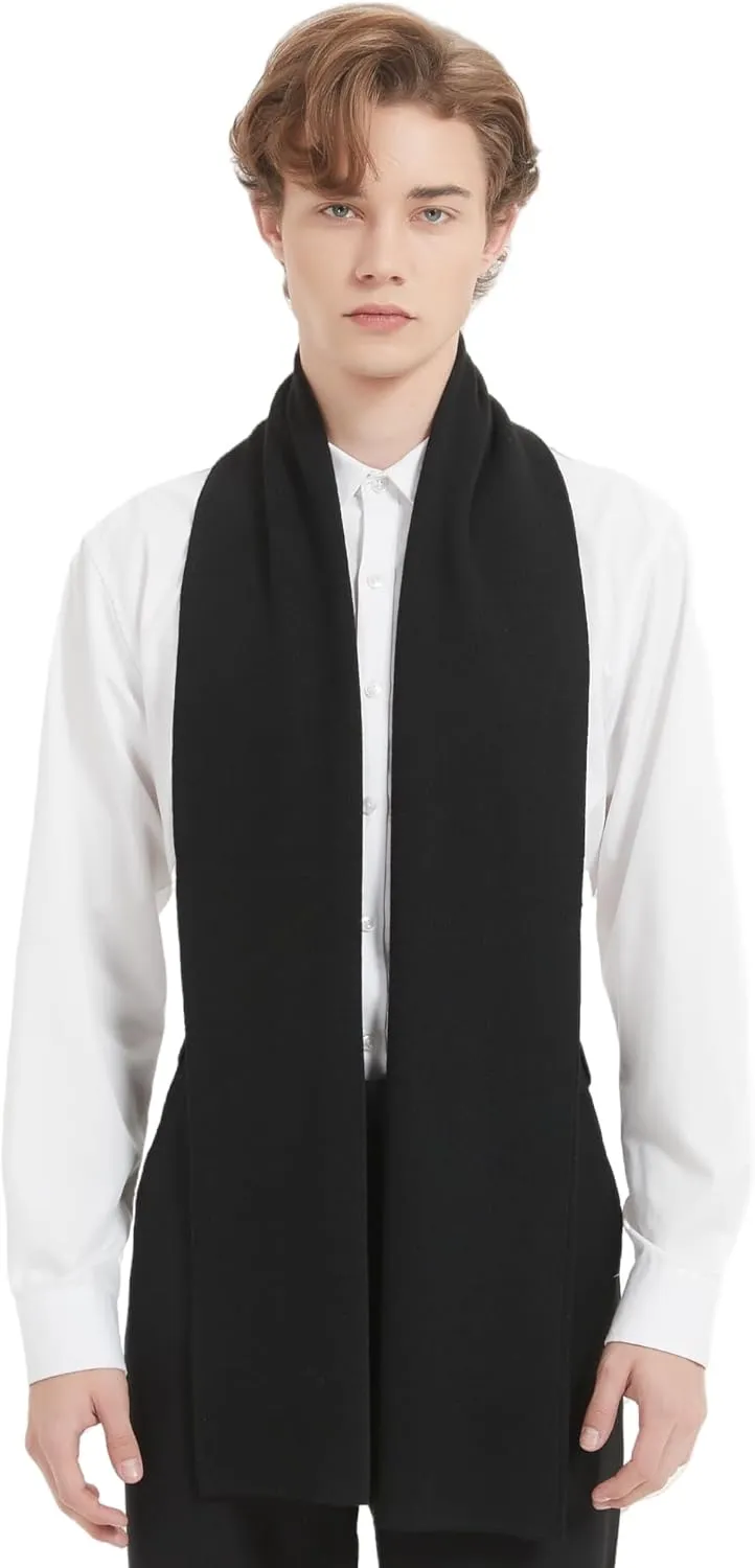 Mens Winter Scarf Soft Warm Long Cashmere Scarf Long Stylish Solid Color Scarves for Men