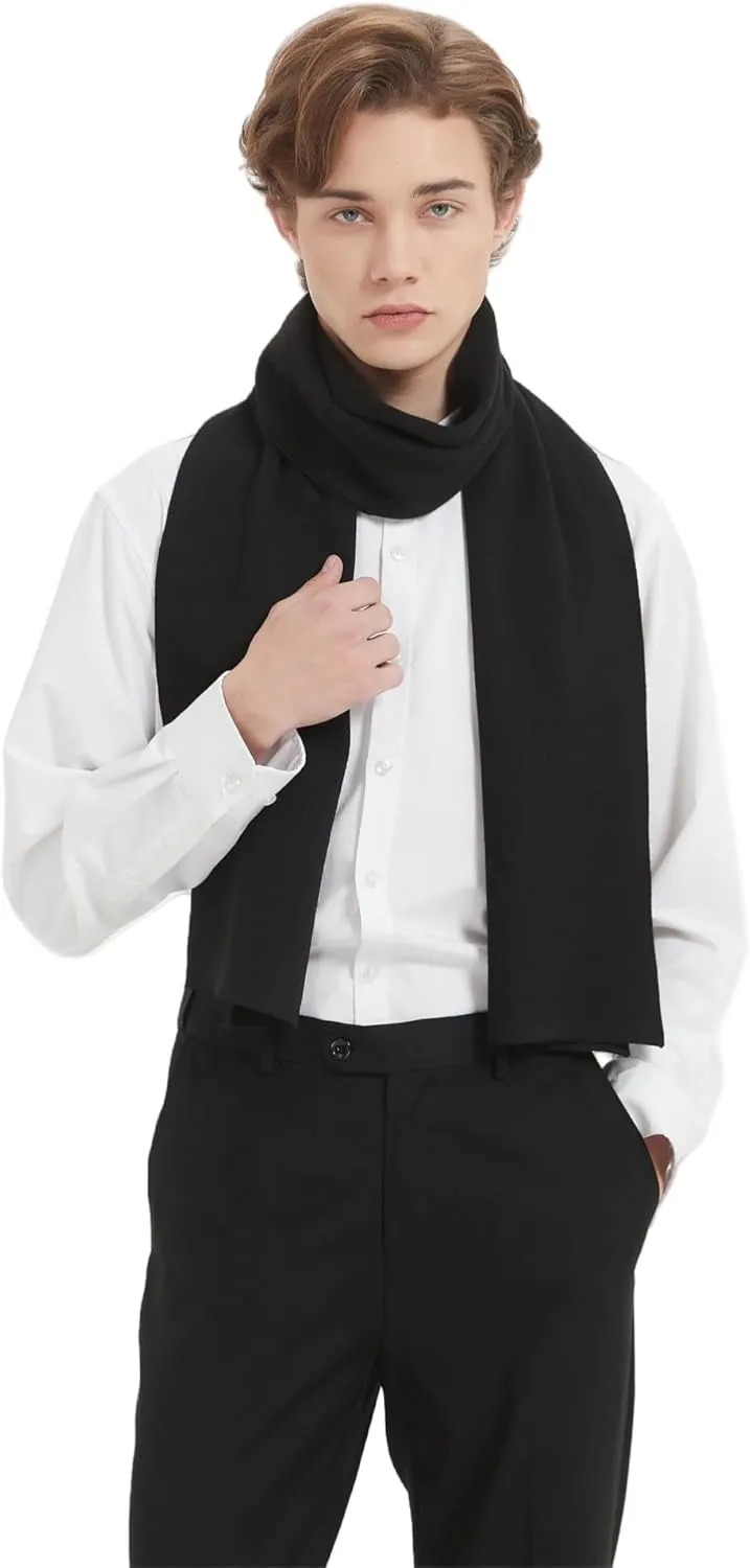 Mens Winter Scarf Soft Warm Long Cashmere Scarf Long Stylish Solid Color Scarves for Men