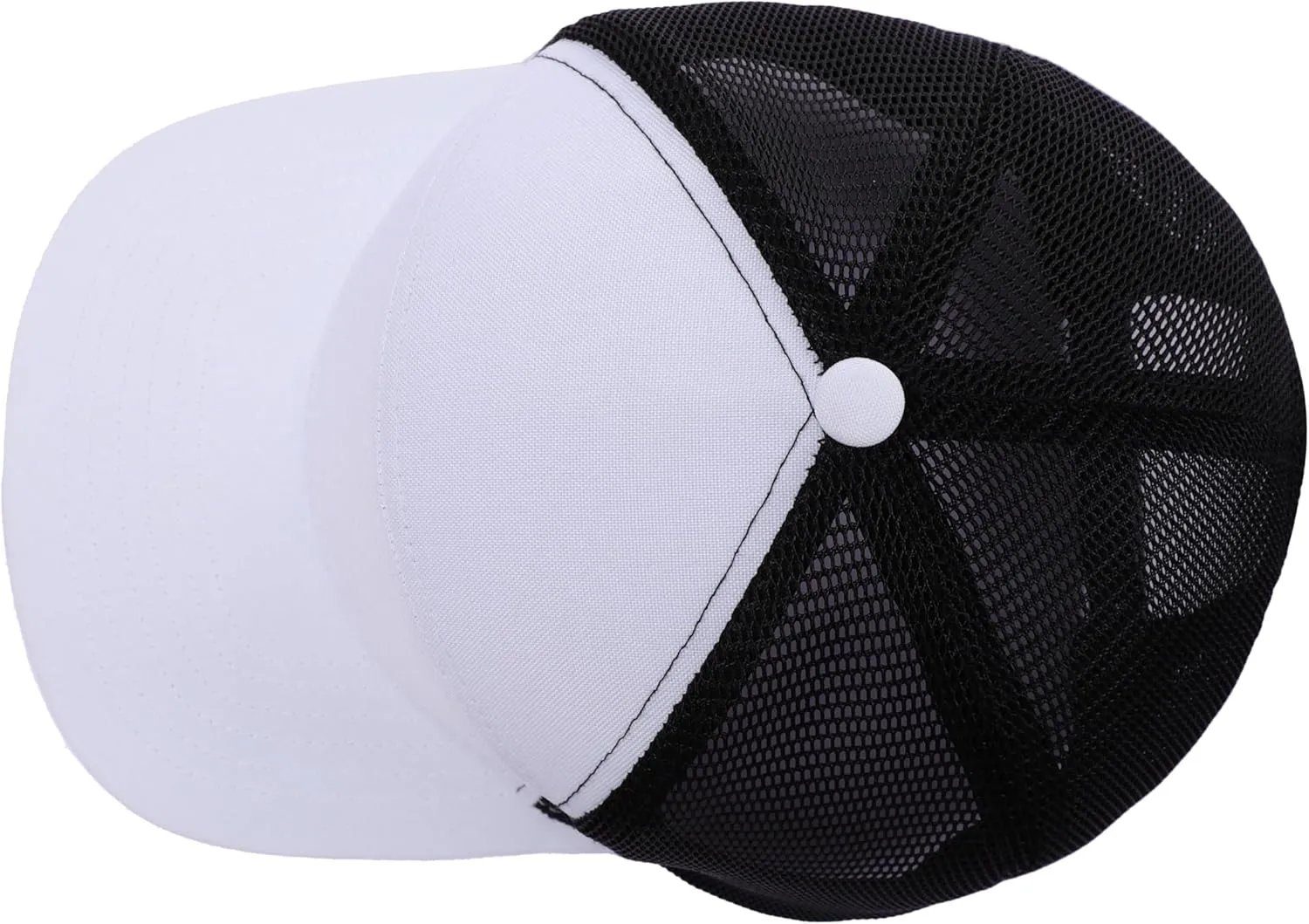 Oversize XXL Blank Flatbill Mesh Snapback Cap Extra Large 6 Panel Camper Style Hat for Men Big Head 23.6"-25.6"
