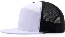 Oversize XXL Blank Flatbill Mesh Snapback Cap Extra Large 6 Panel Camper Style Hat for Men Big Head 23.6"-25.6"