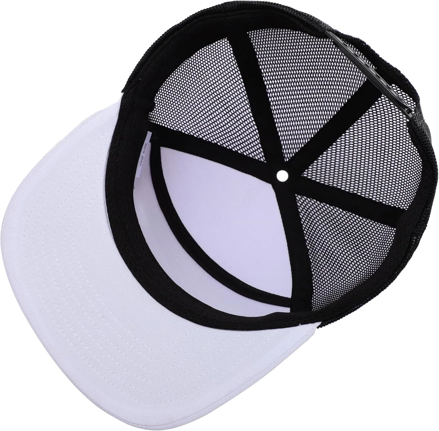 Oversize XXL Blank Flatbill Mesh Snapback Cap Extra Large 6 Panel Camper Style Hat for Men Big Head 23.6"-25.6"