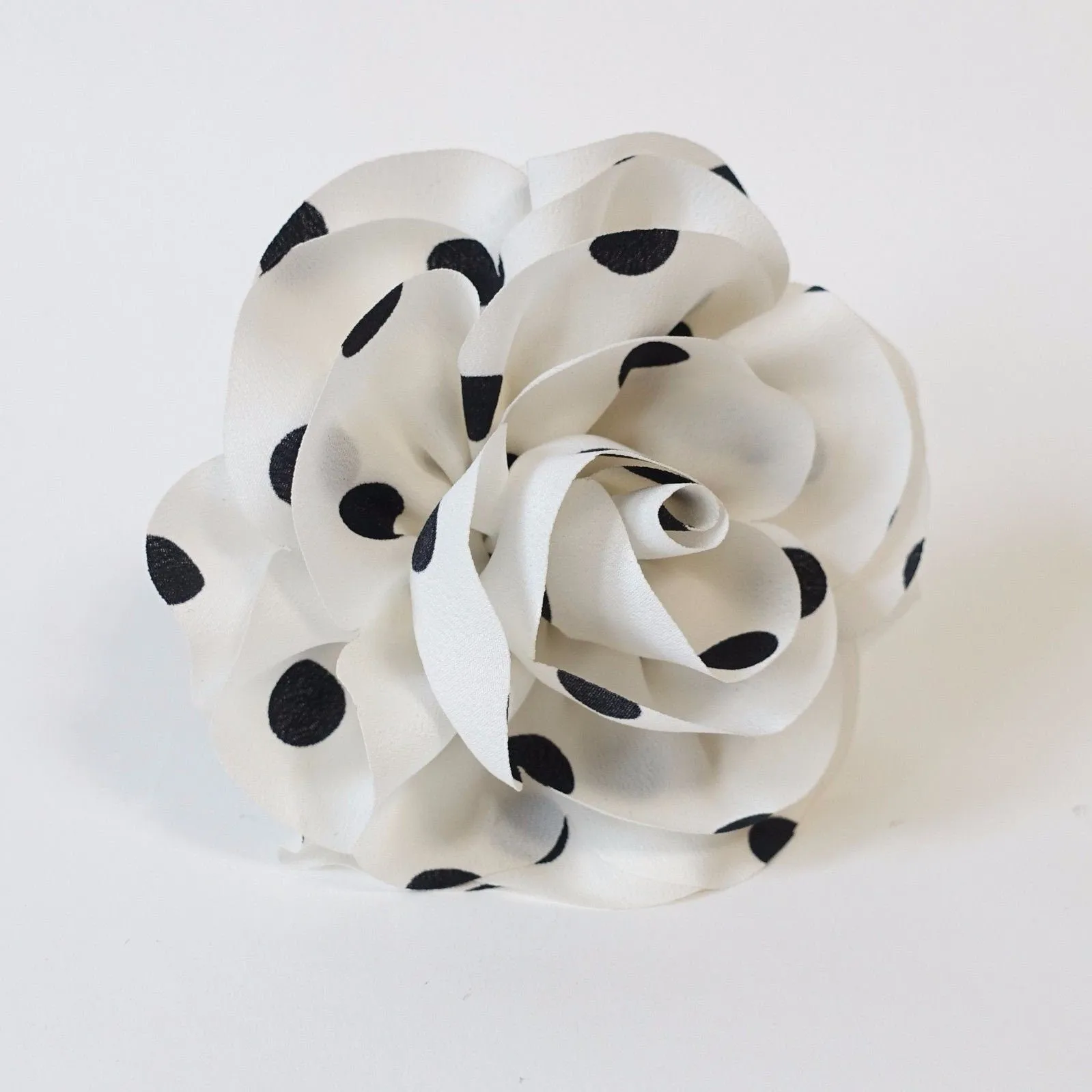 Polka Dot Print Petal Flower Hair Elastics Ponytail Holde Women Hair Accessories
