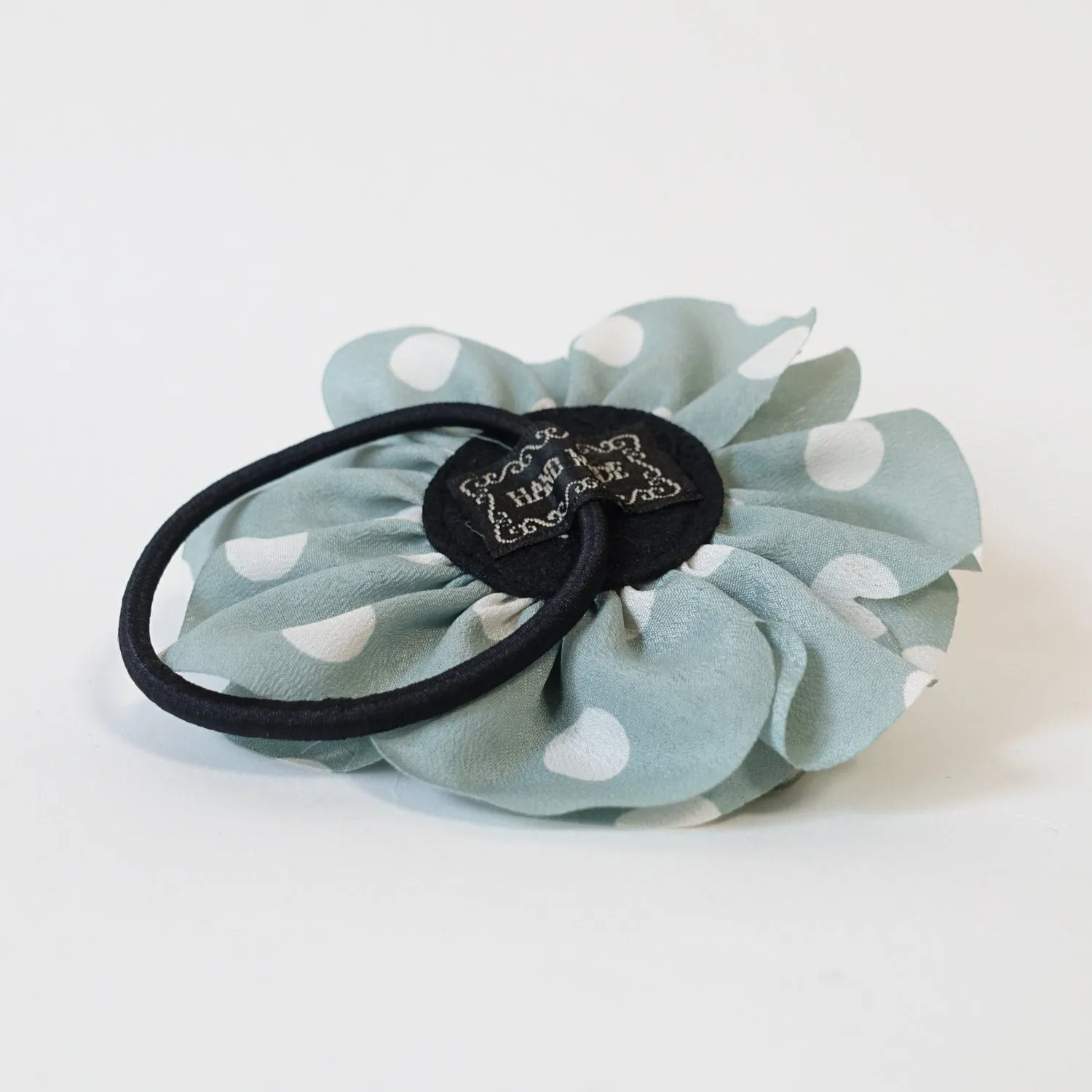 Polka Dot Print Petal Flower Hair Elastics Ponytail Holde Women Hair Accessories