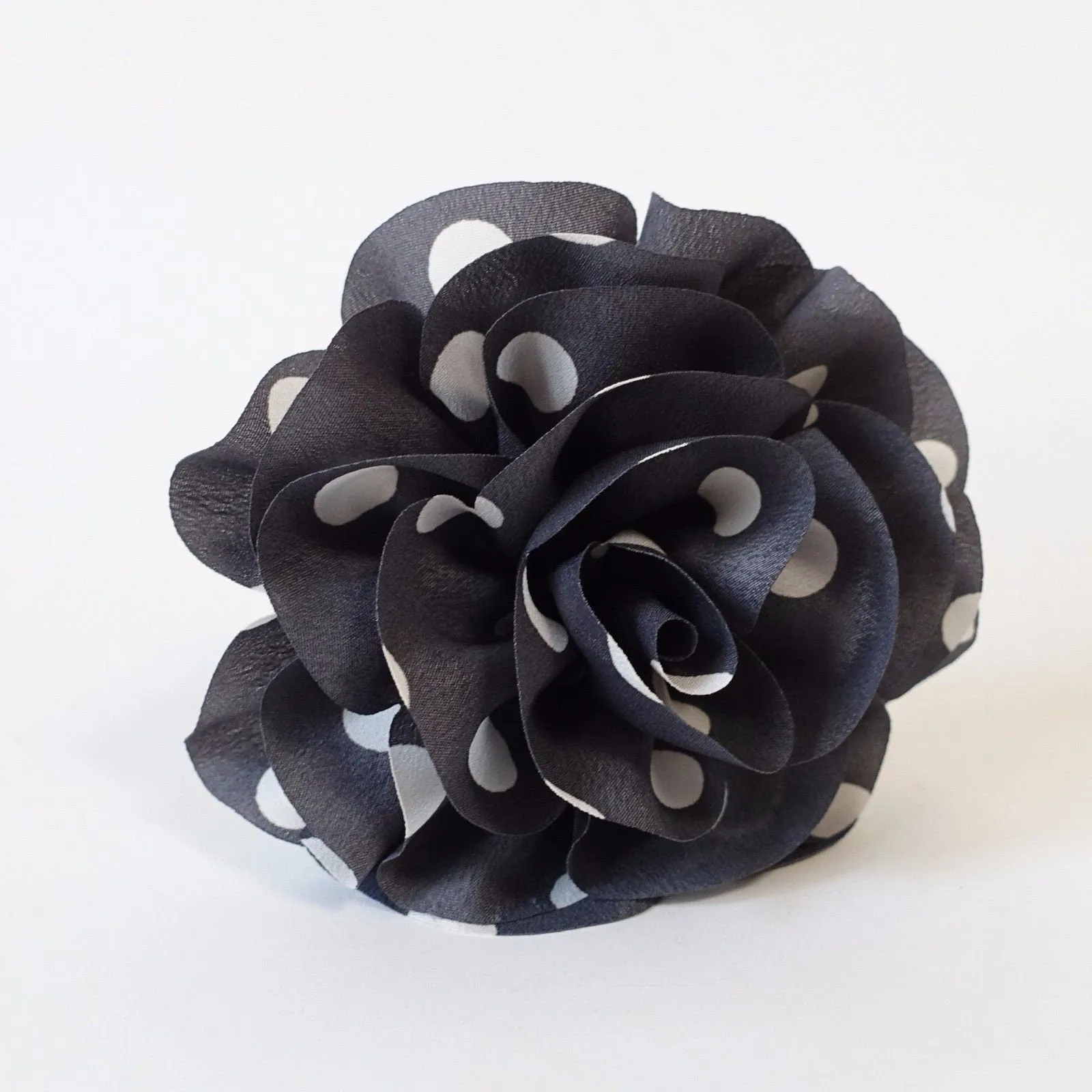 Polka Dot Print Petal Flower Hair Elastics Ponytail Holde Women Hair Accessories