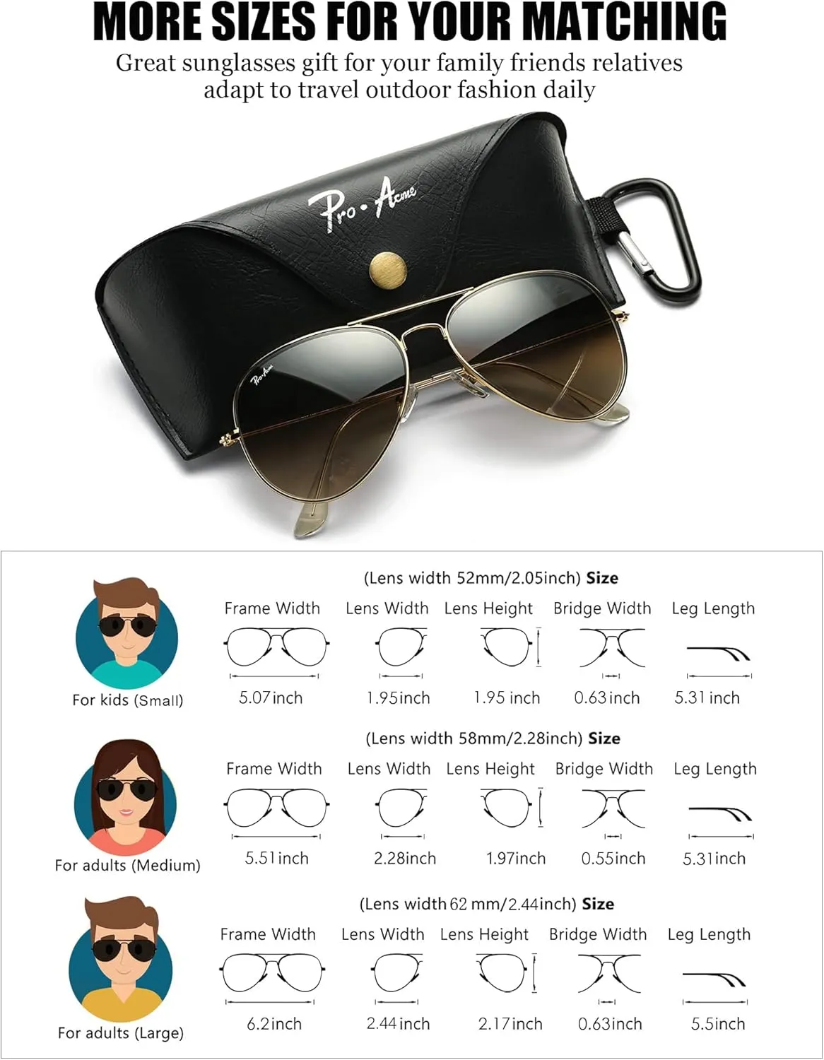 Pro Acme Classic Aviator Sunglasses for Women & Men Metal Frame UV400 Driver Sunglasses