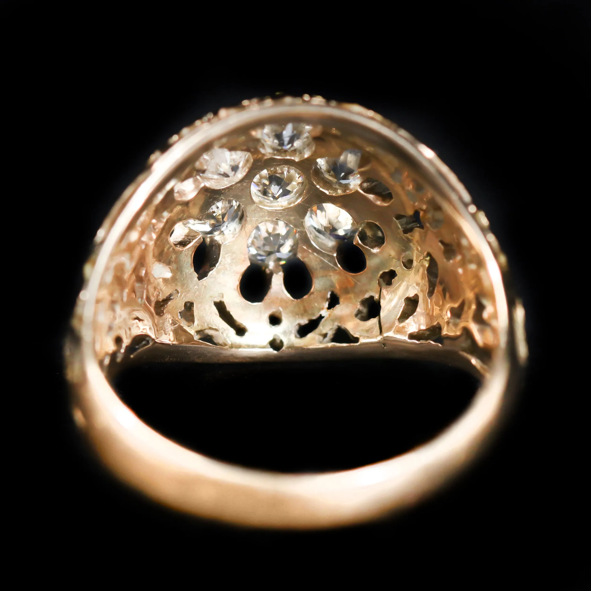 Retro 14K Yellow Gold 0.75 CTW Old European Cut Diamond Ring