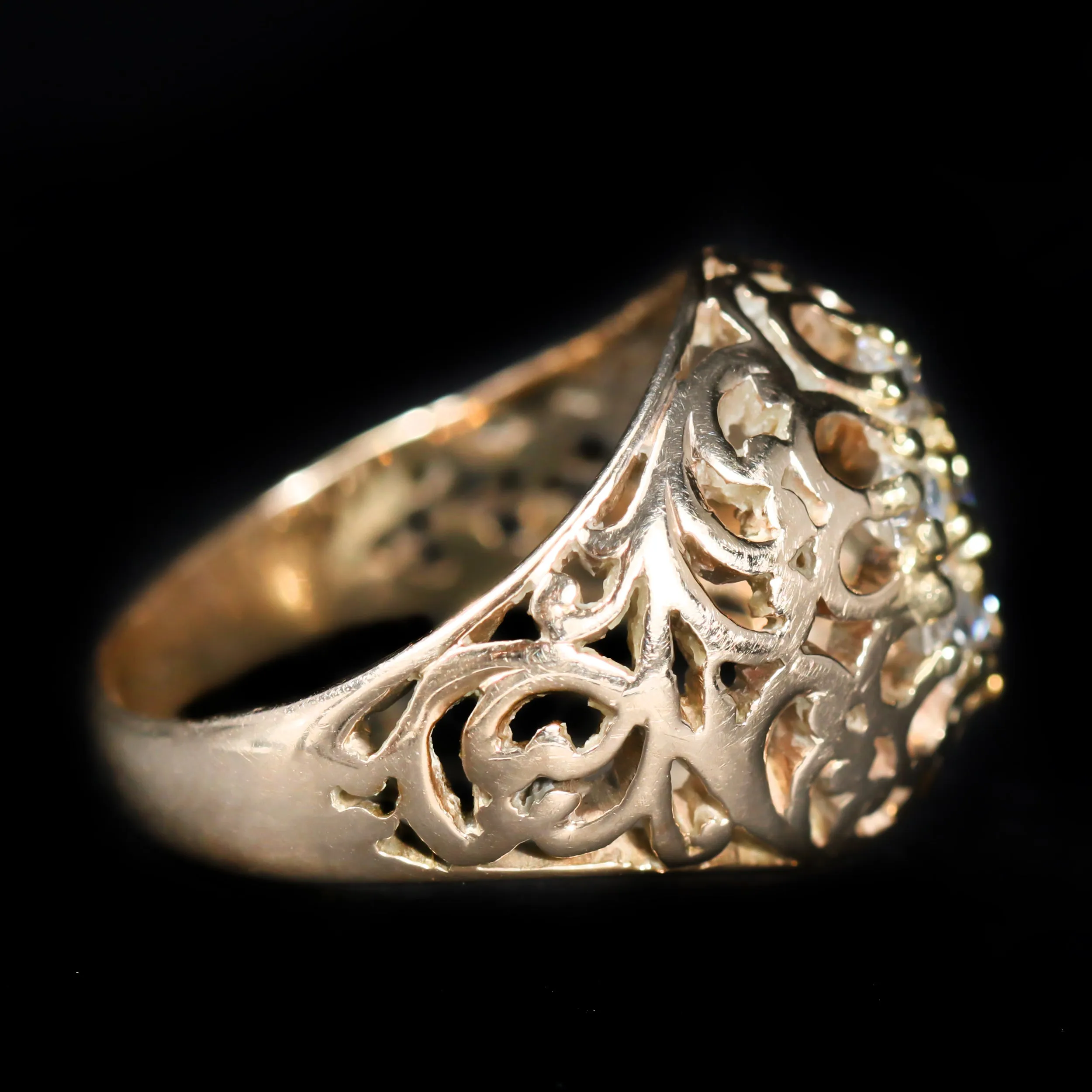 Retro 14K Yellow Gold 0.75 CTW Old European Cut Diamond Ring