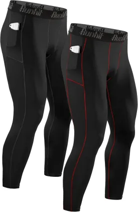 Runhit Compression Pants Men Running Tights Leggings Athletic Workout Gym Pants