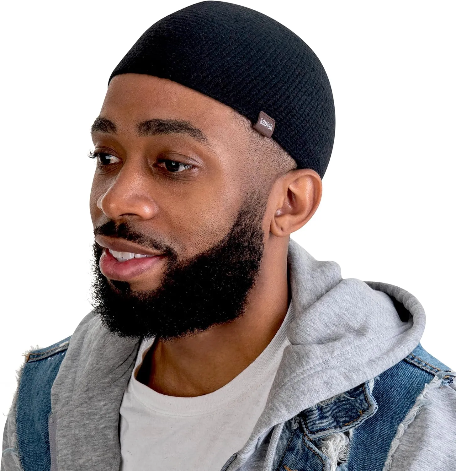 SnugZero Skull Cap for Men - Handmade Knit in Breathable Cooling Bamboo Cotton - Helmet Liner Sleep Kufi Hat