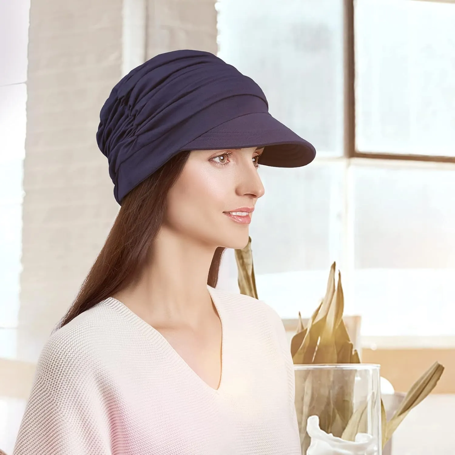 Soft Bamboo Baseball Cap for Chemo Women