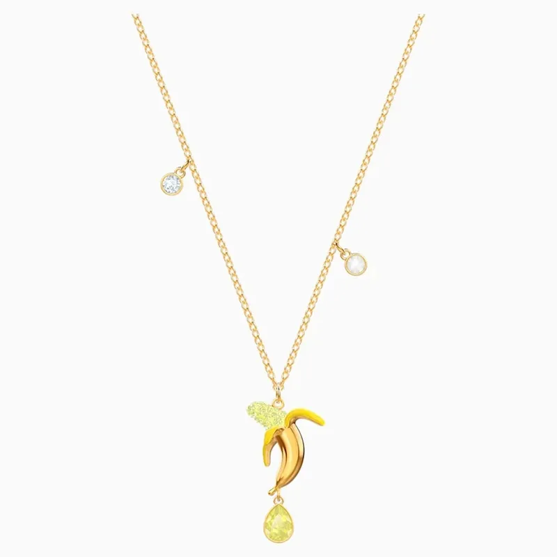 Swa Fine Fashion Ladies Jewelry Sets Charm Exquisite Cocktail Party Party Ice Cream Banana Jewelry Set Romantic Gifts for Women