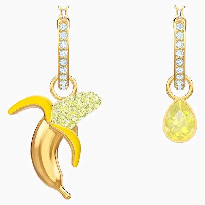 Swa Fine Fashion Ladies Jewelry Sets Charm Exquisite Cocktail Party Party Ice Cream Banana Jewelry Set Romantic Gifts for Women