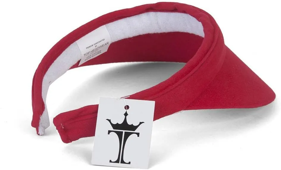 TOP HEADWEAR Mens Womens Sun Protection Sports Cotton Twill Clip On Golf Tennis Visor