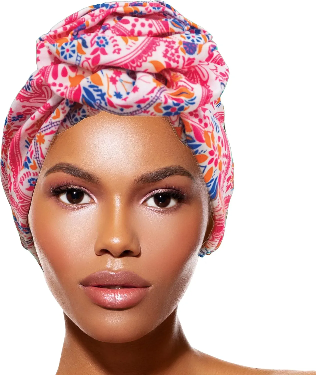 TouchUps Hair Bun Cap Hair Protection Head Wrap Hairbun Cap Wrap African Turban Pattern Headwrap Headscarf