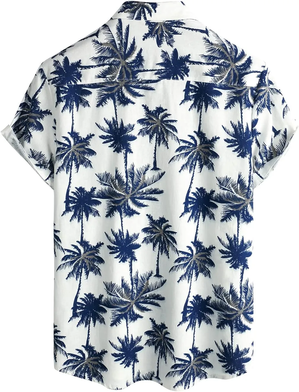 VATPAVE Mens Hawaiian Floral Shirts Cotton Linen Casual Button Down Short Sleeve Beach Shirts