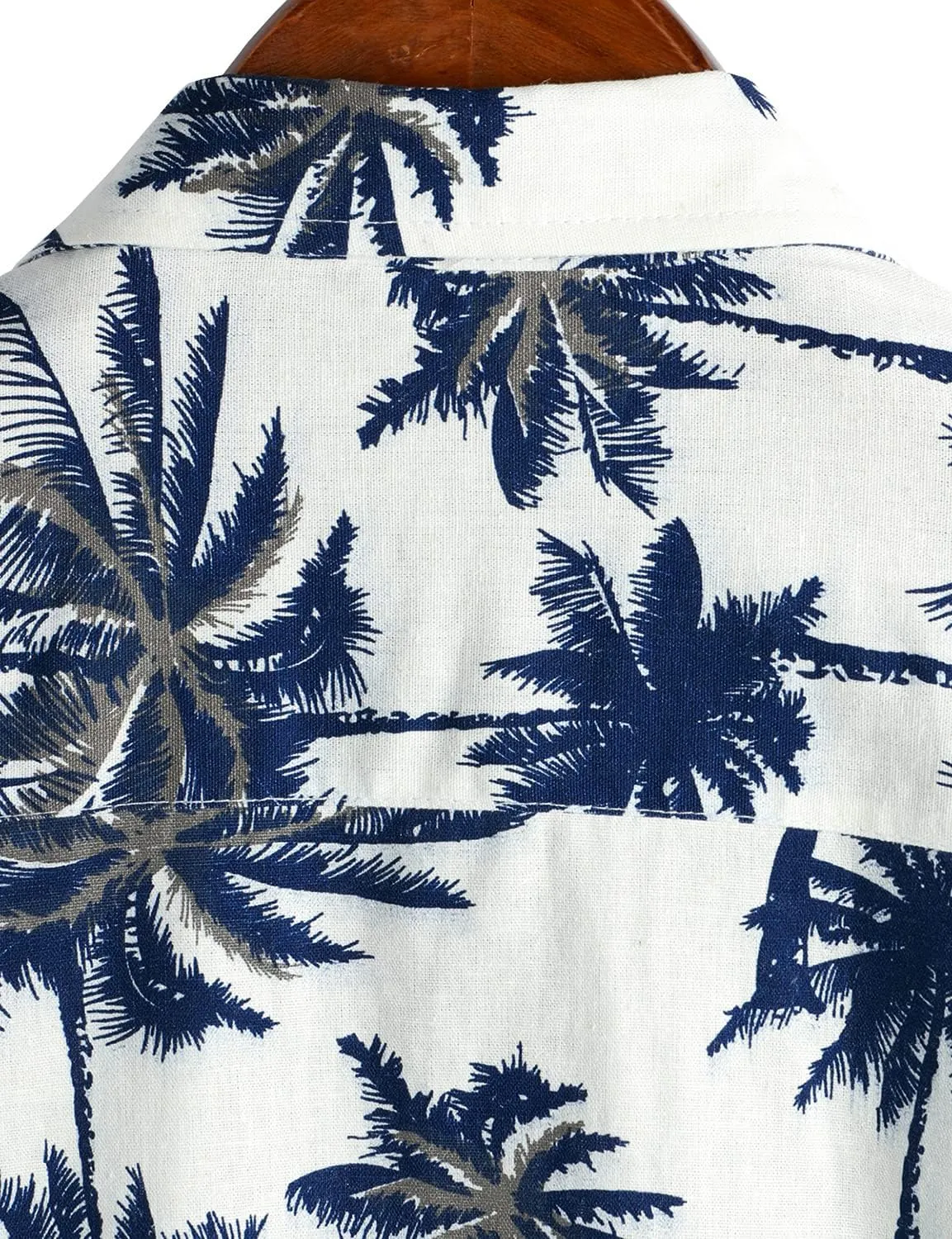 VATPAVE Mens Hawaiian Floral Shirts Cotton Linen Casual Button Down Short Sleeve Beach Shirts